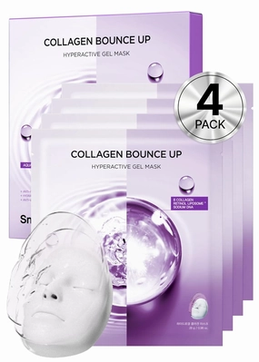 10,000ppm Deep Collagen   PDRN   Retinol Hydrogel Sheet Mask | 8 Layer 125Da Collagen Face Mask | Overnight Facial Mask | Patent Skin Hydration | Hydrating Facial Mask | Face Mask Skin Care | 4 Sheets