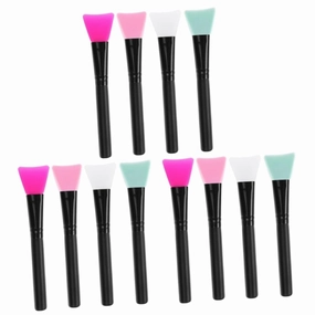 12 Pcs Silicone Face Brush Mask Facial Mask Brush Face Mask Applicator Makeup Applicator Mask Brushes for Facials Eye Shadow Applicator Facial Masks Silicone Face Mask Brush