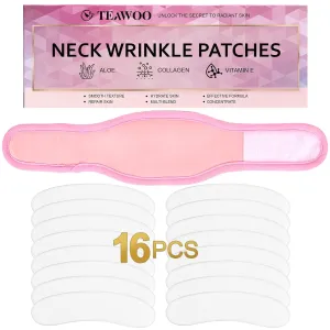 16PCS Neck Wrinkle Patches, Anti-Wrinkle Collagen Neck Mask for Tightening and Firming