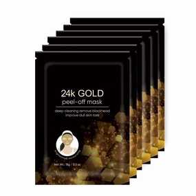 24k Gold Peel Off Mask For Deep Cleaning Blackheads and Whiteheads Remover & Improve Dull Skin | Golden Glow Peel Off Mask For Instant Glow, 90gm