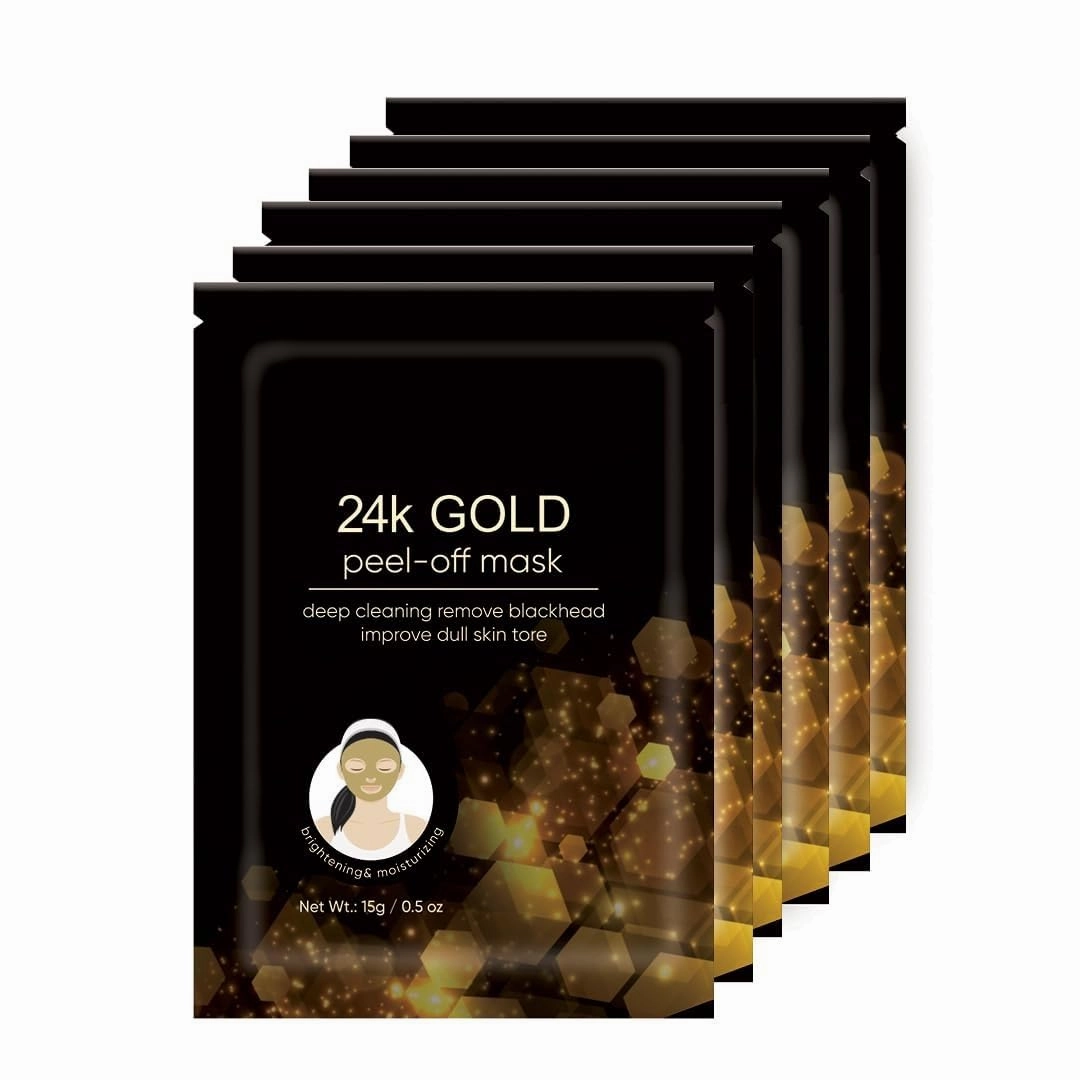24k Gold Peel Off Mask For Deep Cleaning Blackheads and Whiteheads Remover & Improve Dull Skin | Golden Glow Peel Off Mask For Instant Glow, 90gm