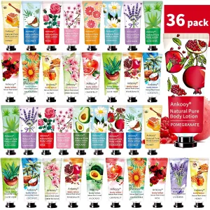 36 Pack Body Lotion for Women Dry Skin,Mothers Day Gifts,Easter Basket Stuffers for Teen Girls,Teacher Appreciation Gifts Nurse Gifts for Coworkers,Travel Size Lotion Birthday Gifts for Women