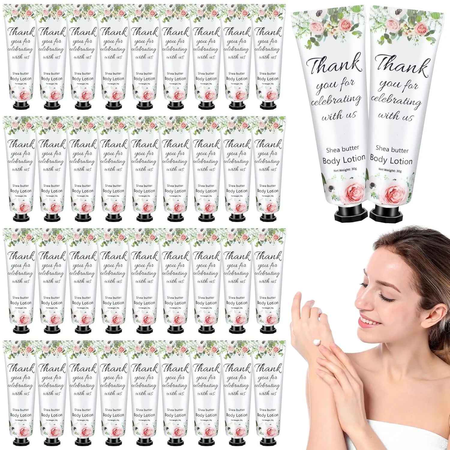 36 Pcs Bridal Shower Wedding Gifts Bulk Body Lotion Body Care Cream Moisturizing Small Travel Lotion for Women Dry Skin Natural Fragrance for Bridesmaid Guest Gift