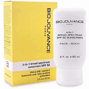4 In 1 Sunscreen 2oz(60ml) | SPF50 Sunblock   Moisturizer   Anti-Aging   Antioxidant | Face&Body Sensitive Skin | Made in France