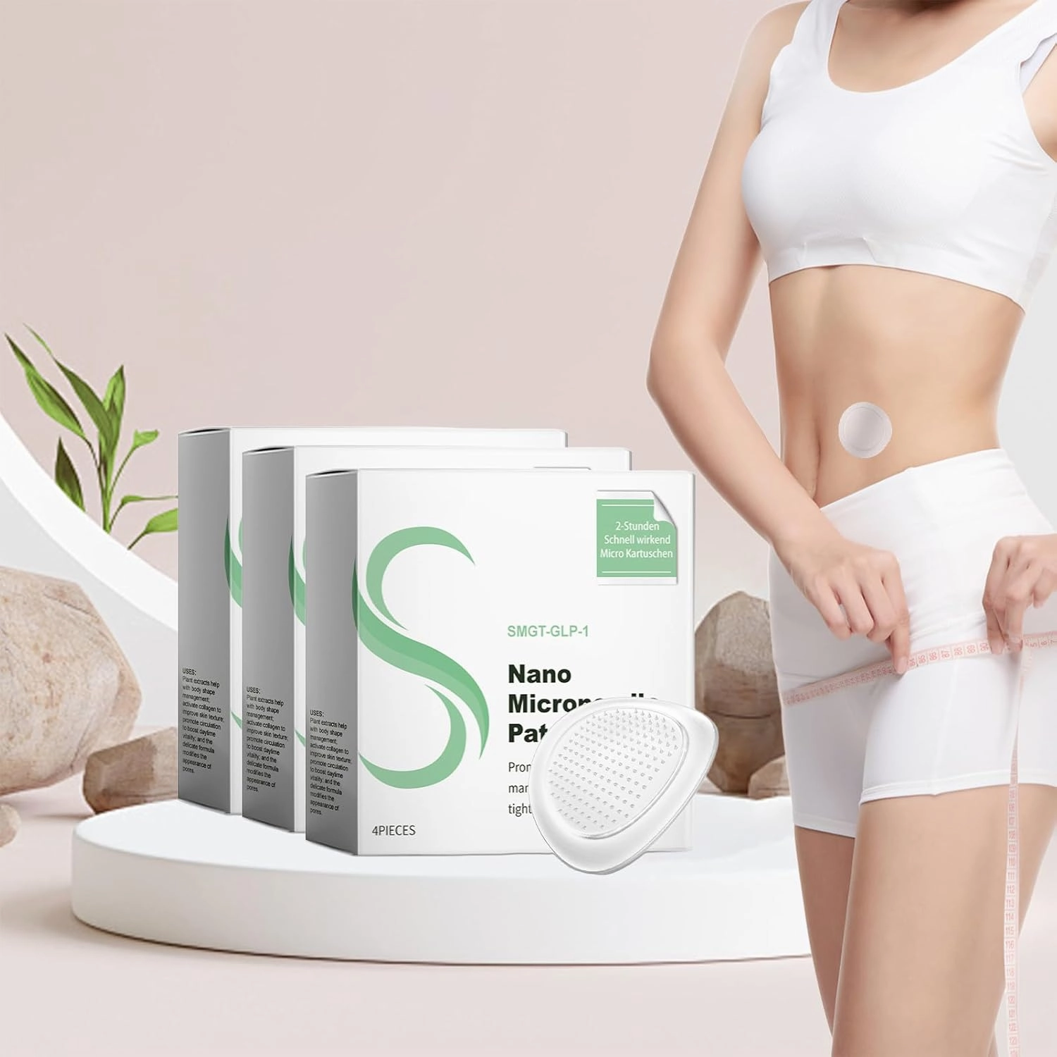 4 Pieces Micro-Needle Plaster, ProRenew HA  Microneedle System, SkinLuxe Rejuvenating Hydrogel Face Plasters (3 Pack)