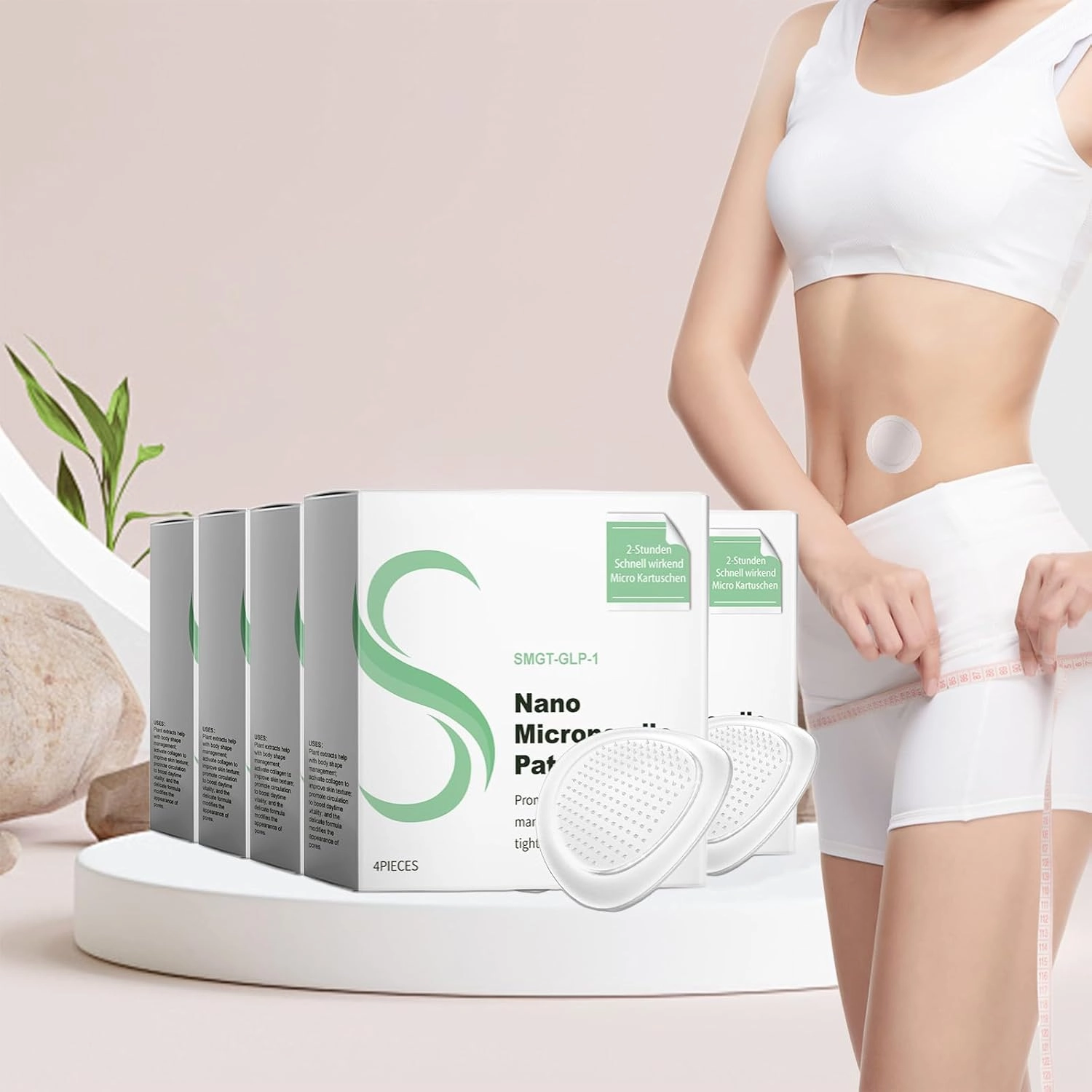 4 Pieces Micro-Needle Plaster, ProRenew HA  Microneedle System, SkinLuxe Rejuvenating Hydrogel Face Plasters (5 Pack)