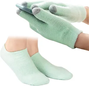 4Pcs Touch Screen Moisturizing Gloves and Socks, Spa Moisturizing Therapy Sock ＆ Glove, Soften Repairing Dry Cracked, Hands Feet Skin Care, Effective in Repair Dry and Chapped Hands and Feet Skin Care