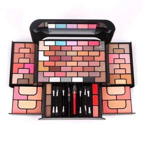 68 Color Eye Shadow Delicate Makeup Waterproof Glitter Gold Powder Palette Sets Chameleon Tablets Women Pearlescent Cosmetic Box Base Cream