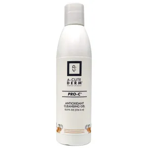 A-Cute Derm Pro-C Antioxidant Cleansing Gel Refreshing Hydrating Green Tea Extract and Vitamin C Helps in Calming Skin All Skin Types (8oz)