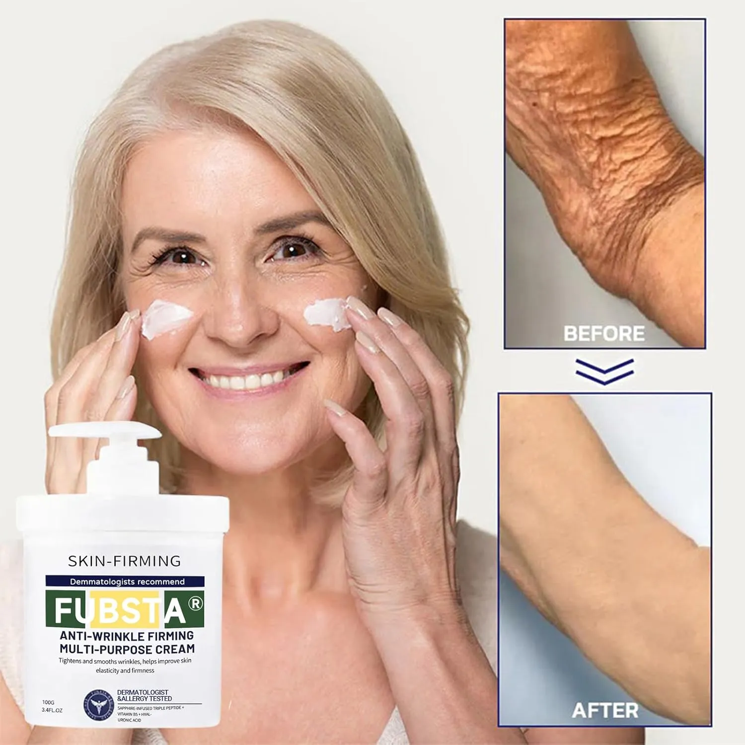 Advanced Firming &Wrinkle-Reducing Cream, Skin Firming Rejuvenating Serum, skin firming Cream, Deep Hydration, kin irming Rejuvenation for All Skin Types (2 Bottle)