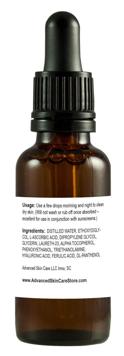 Advanced Skin Care | Vitamin C Face Serum with Vitamin E and Ferulic Acid | Hydrating and Skin Brightening Formula | Rejuvenating & UV Protection | All Skin Type 1oz Vitamin C Serum for Face