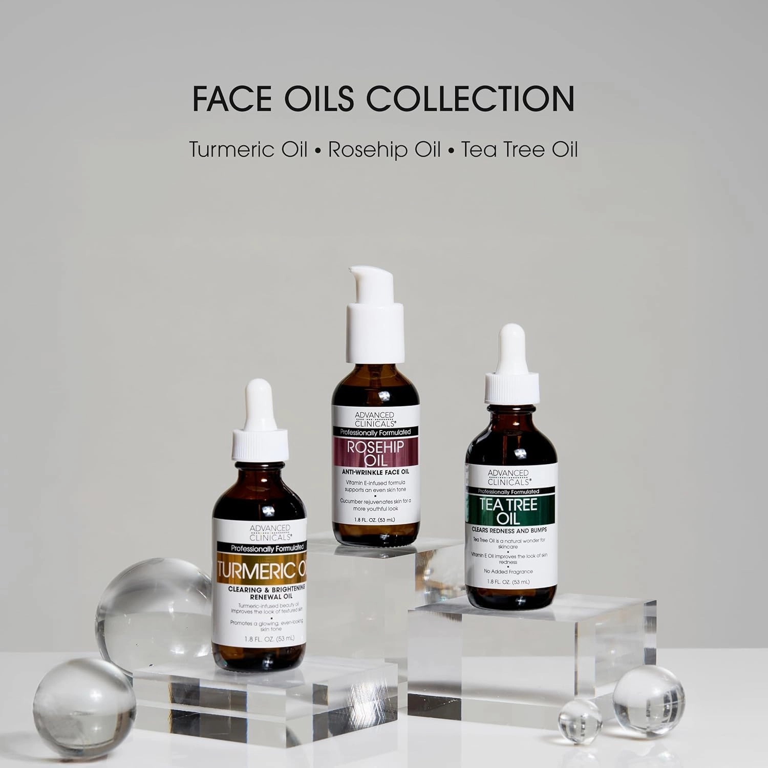 Advanced Clinicals Rosehip Oil For Face With Vitamin E   Botanicals Helps Improve Look Of Dark Spots, Wrinkles, Fine Lines, & Uneven Looking Skin Tone | Moisturizing Skin Care Face Serum, 2-Pack