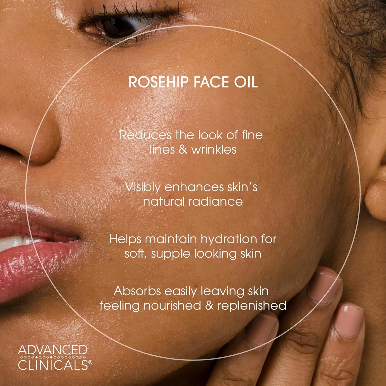 Advanced Clinicals Rosehip Oil For Face With Vitamin E   Botanicals Helps Improve Look Of Dark Spots, Wrinkles, Fine Lines, & Uneven Looking Skin Tone | Moisturizing Skin Care Face Serum, 2-Pack