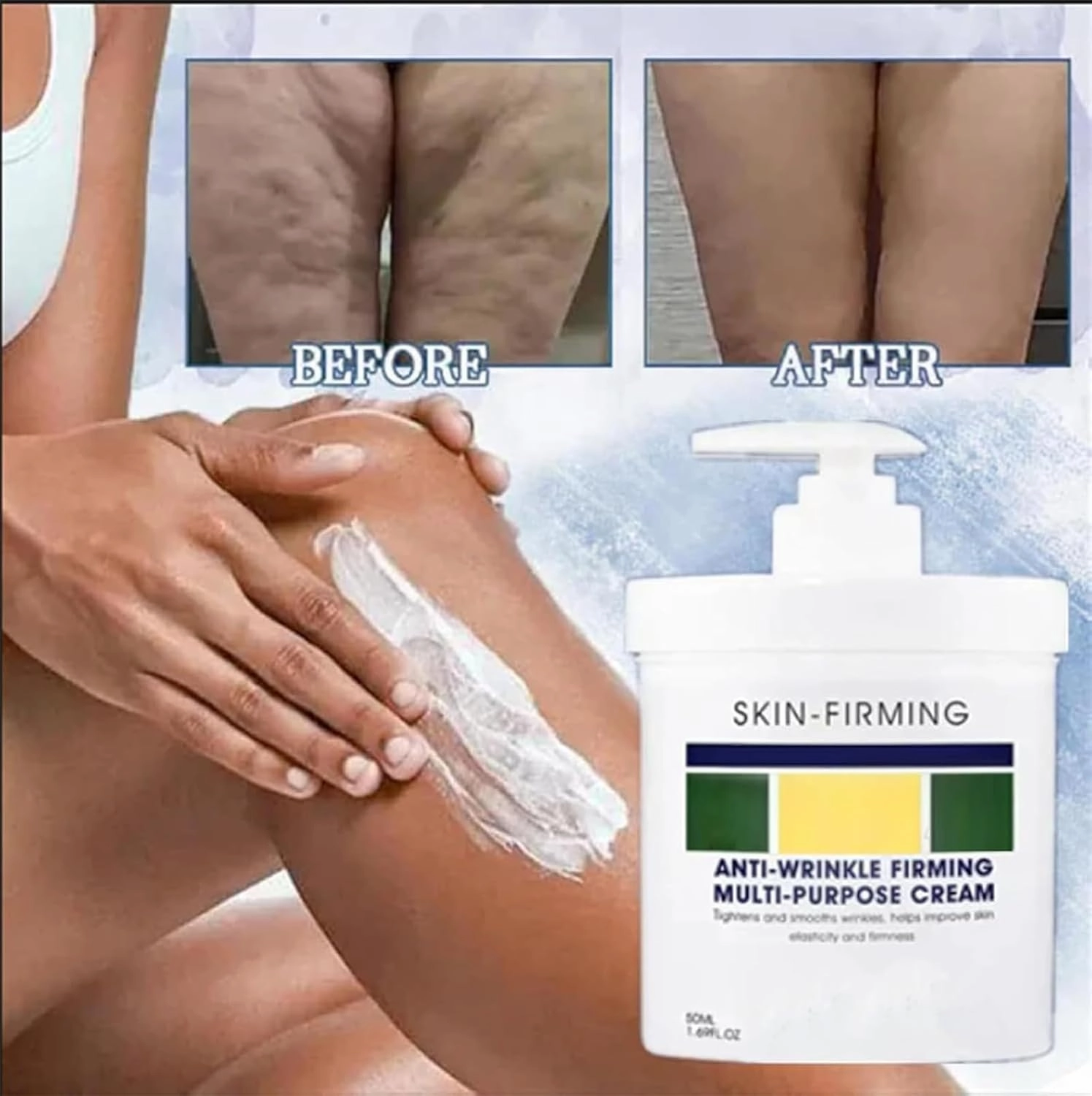 Advanced Firming & Wrinkle-Reducing Cream, Skin Firming Rejuvenating Cream, Skin Firming Rejuvenating Serum, Anti-Wrinkle Firming Multi-purpose Cream for All Skin Types (2 Pcs)