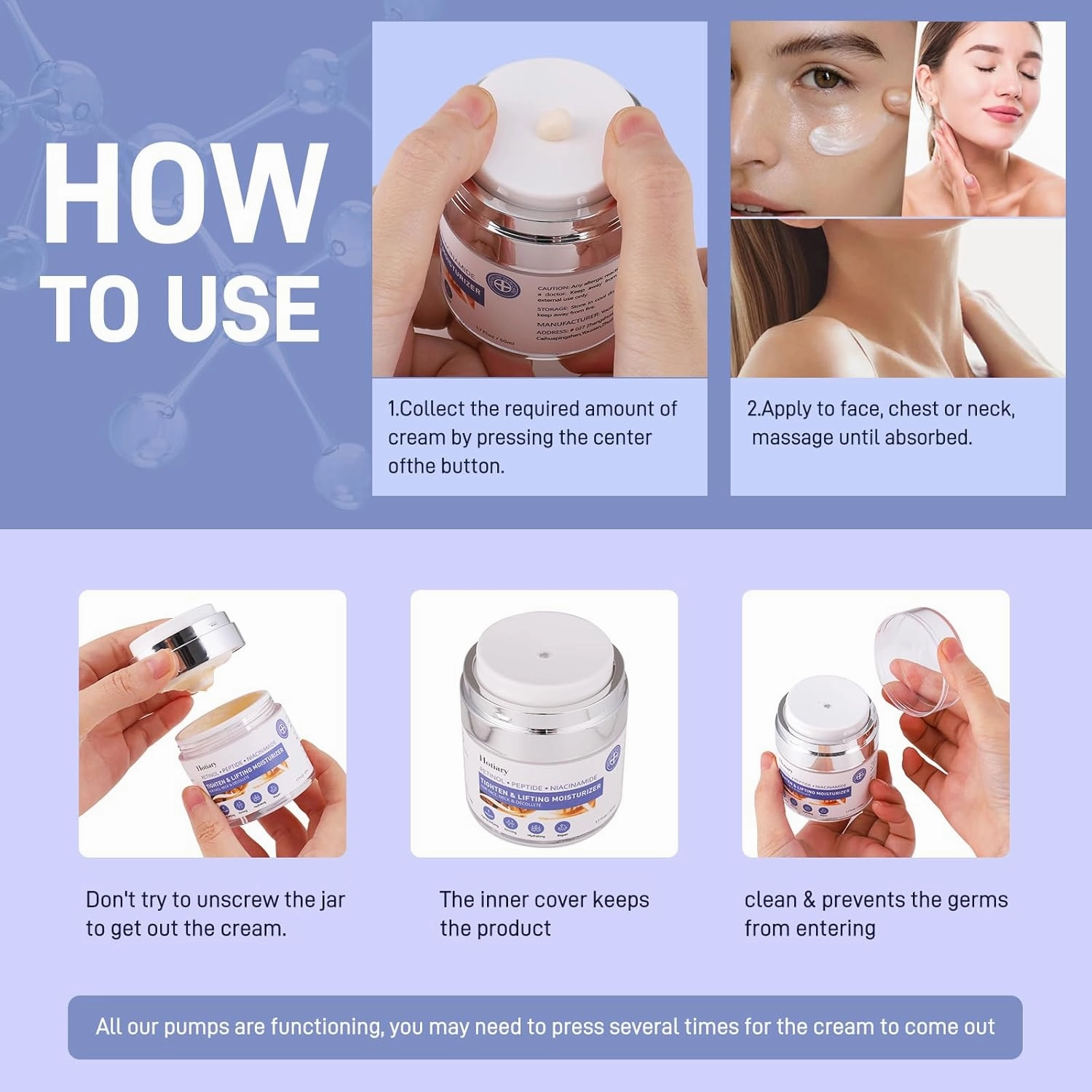 Advanced Neck Firming Cream, Tighten & Lift Moisturizer for Face Neck Chest, Anti-aging Neck Creams for Sagging, Christmas Thanksgiving Gift for Women (Retinol Peptide Niacinamide, 1.7 fl oz)
