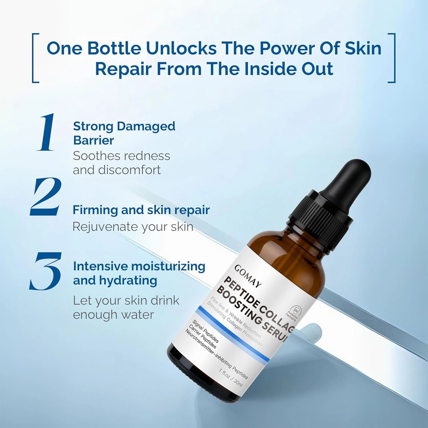 Age-Defying Peptide Powerhouse Serum - Collagen Boost & Wrinkle Reduction, 1 Fl.Oz