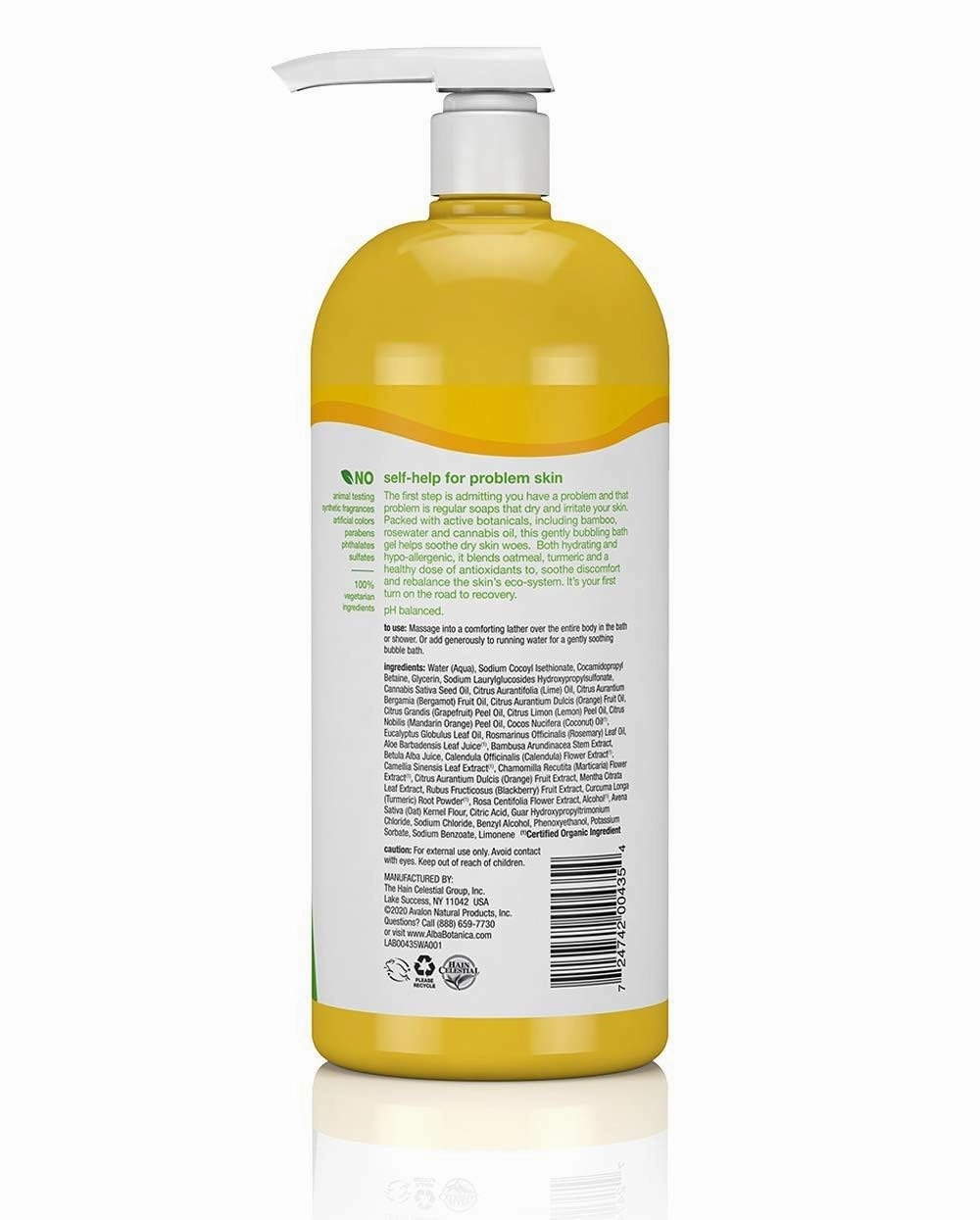 Alba Botanica Very Emollient Body Lotion, Unscented Original, 32 Oz & Very Emollient Body Wash, Herbal Healing, 32 Oz