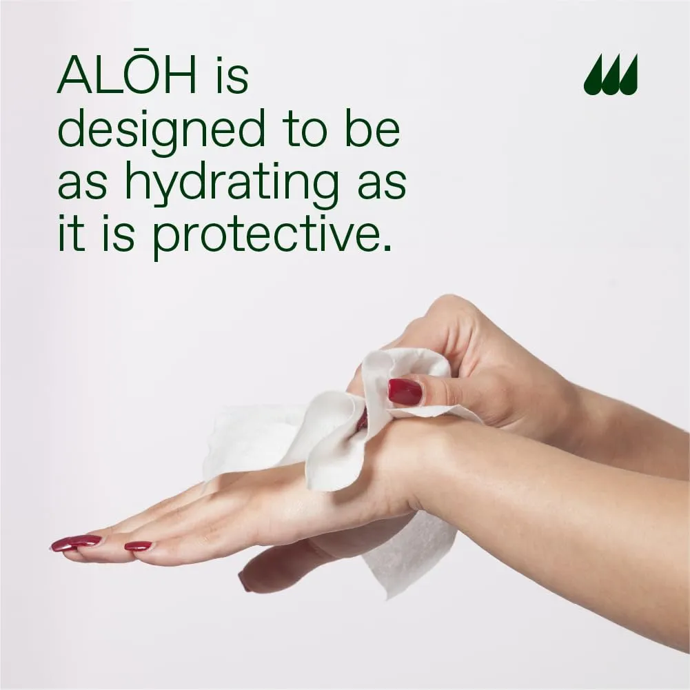 ALŌH Sweet Orange Bergamot   Aloe Sanitizing Hand Wipes - Clean Hands, Clear Mind - On The Go Hand Sanitizing Wipes for Kids and Adults - Travel Size 3 Pack 20ct Wipes (60 wipes)