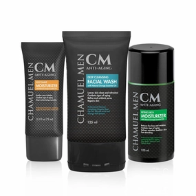All You Need Daily Skincare Set for Men | Includes Anti-Aging Facial Wash   Post Shave Moisturizer   Night Moisturizer w/Retinol. Organic Key Ingredients! (Includes All 3 Products)
