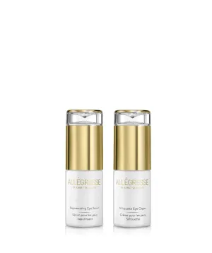 Allegresse 24 Karat Anti Aging Silhouette Eye Cream and Rejuvenating Eye Serum Combo | High-performance Formulas | Delightful Mixture of Essential Ingredients | 2 Piece Set