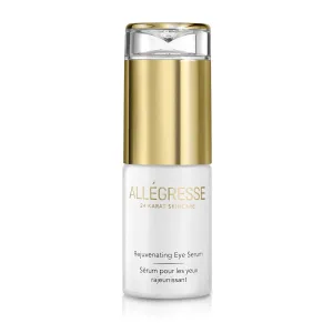 Allegresse 24 Karat Gold Rejuvenating Eye Serum| Anti Aging Moisturizing | Reduce Dark Circles, Fine Lines and Puffiness | Contains Natural Oils, Vitamins & Antioxidants | 1 Oz