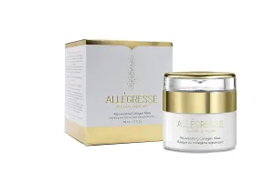 ALLÉGRESSE 24 KARAT SKINCARE Gold Rejuvenating Collagen Face Mask - Deep Hydration Face Mask - Anti Aging Face Mask - Hydrating - Moisturizing - With Natural Oils, Extracts, Rich Antioxidants, 1.7 oz