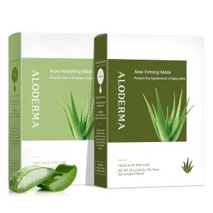 Aloderma Aloe Sheet Mask 2 Pack - Hydrating Mask, Firming Mask