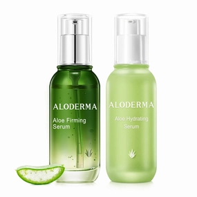 Aloderma Aloe Face Serums Set, 2 Pieces - Hydrating Serum, Firming Serum