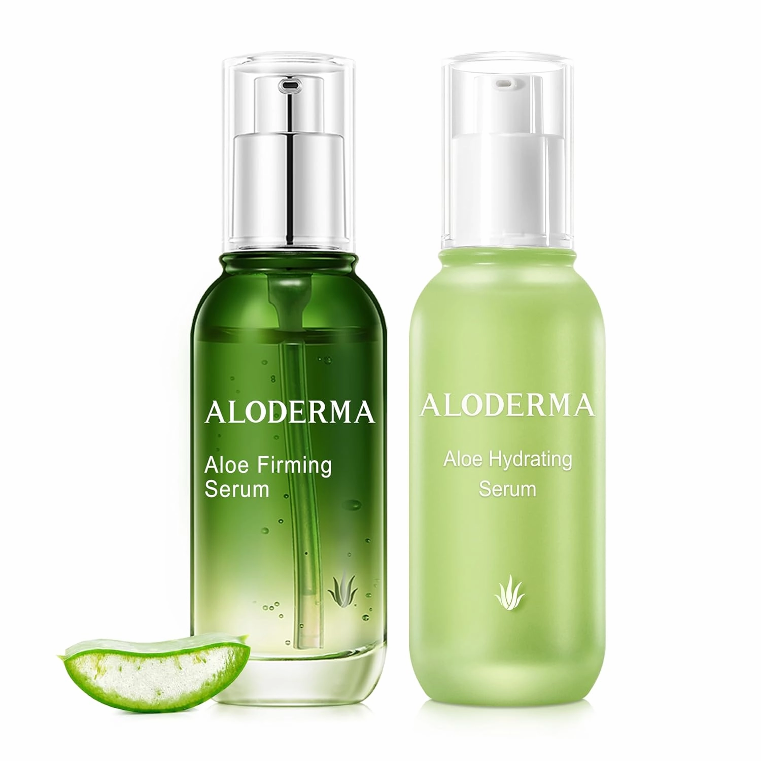 Aloderma Aloe Face Serums Set, 2 Pieces - Hydrating Serum, Firming Serum