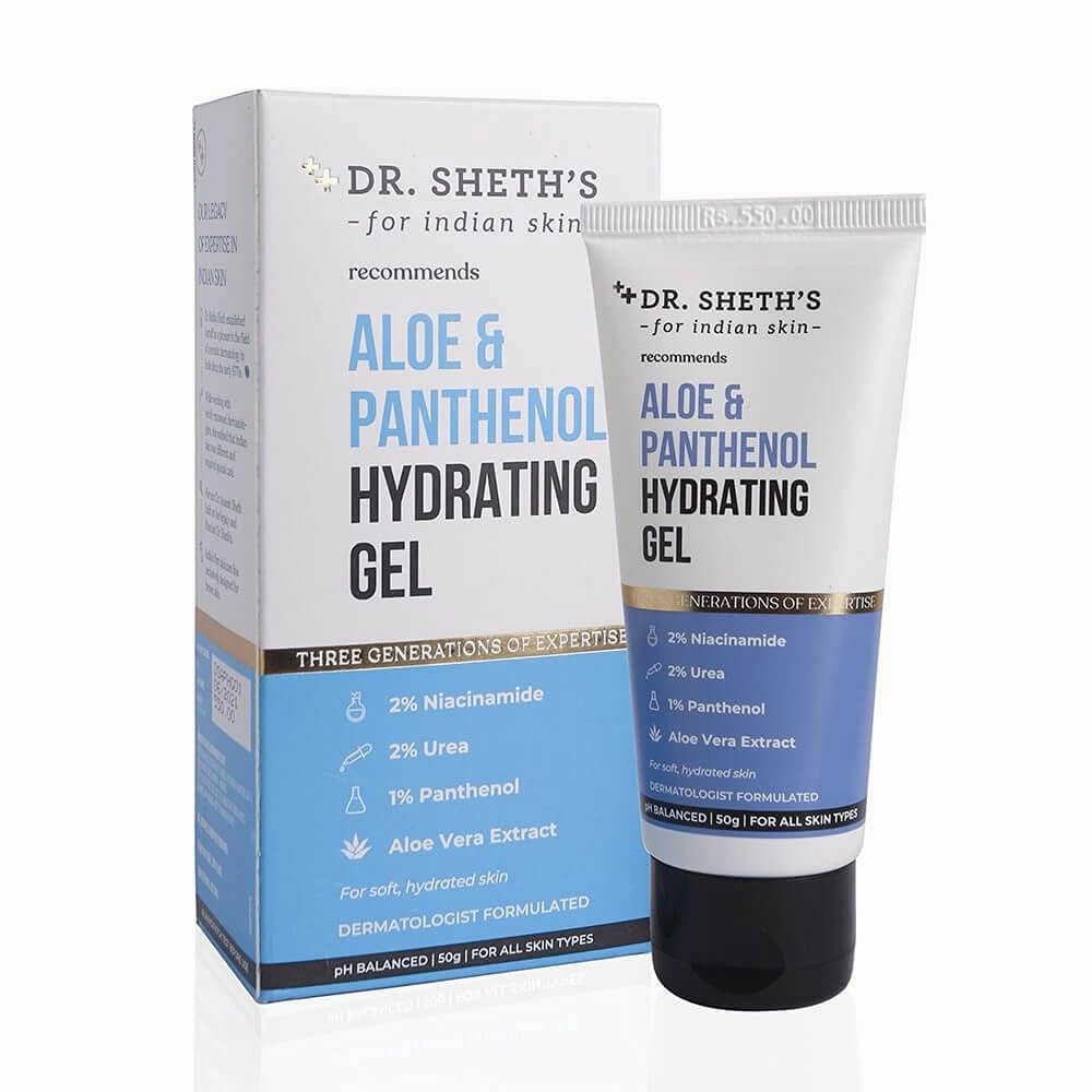 Aloe & Panthenol Hydrating Gel | Lightweight, Non-Sticky | 50g