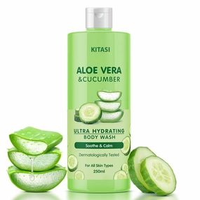 Aloe Vera & Cucumber Ultra Hydrating Body Wash 250 ml, Soothe & Calm, All Skin Types