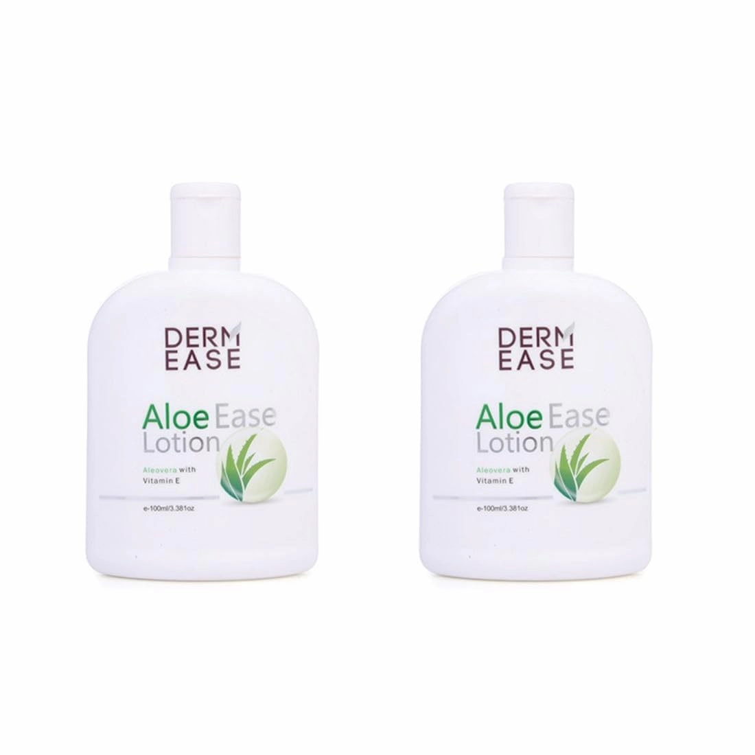 Aloe Vera Face & Body Lotion with Cocoa Butter and Vitamin E, All Skin Types, 100ml, 2 Pack