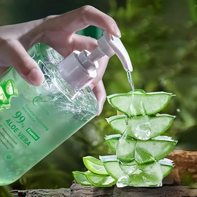 Aloe Vera Gel 17.64 oz – Hydrating Gel for Face, Body & Hair – Fast-Absorbing, Non-Sticky – Daily Use for Dry Skin & After Sun Relief