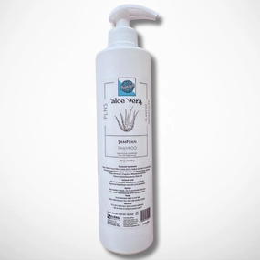 Aloe Vera Shampoo - 14.8 fl oz | Vegan, Paraben-Free, Cruelty-Free, Hydrating for Sensitive Scalps | Dispenser with Wall Mount Kit