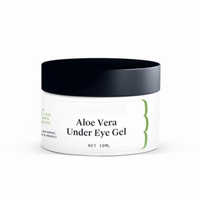 Aloe.Vera Under Eye Gel For Dark Circles, Fine Lines & Puffiness (10 ML) | Infused With Coffee Oil, Black Tea, Organic Chamomile & Vitamin C | All Skin Types | All-Natural, Vegan & Cruelty-Free