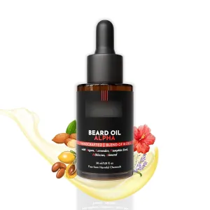 Alpha Beard Gr.owth Oil for Men Fast B.eard growth and Mustache Growth with Almond Jojoba and Natural Oils Non-Greasy Hair Serum for Thick Soft Beard Hydration Shine