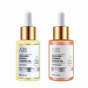 ANAI RUI Squalane Rosehip Oil for face  Vitamin C Turmeric Oil,Hydrate,Firm and Softer Skin