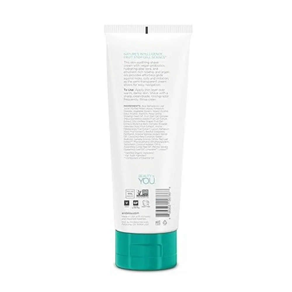 Andalou Naturals Coconut Lime Botanical Shave Cream, 8 Ounce