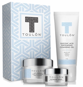 Anti Aging Skin Care Kits for Her or Him Glycolic Acid Face Cleanser/Alpha Hydroxy Face Wash, Glycolic Acid 10% Daily Moisturizer & Eye Cream for Dark Circles. Skincare Set Kit for Women & Men