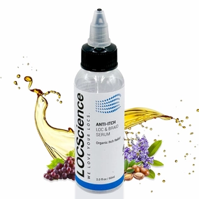 Anti Itch LOC and Braid Serum Moisturizing, Frizz Control, Growth-Boosting Formula with Grapeseed, Tea Tree and Vitamin E Oils for Healthy, Shiny Hair (2oz)