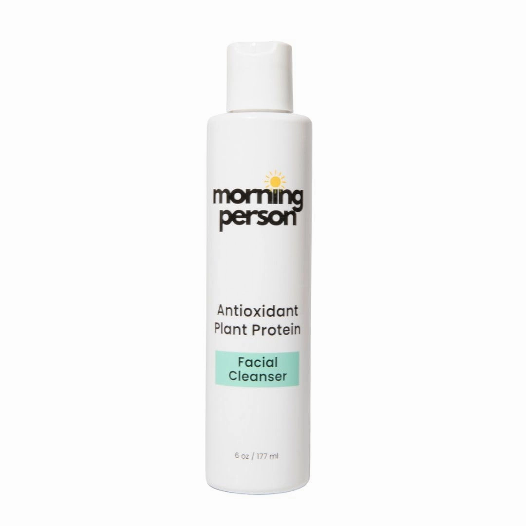 Antioxidant Plant Protein Facial Cleanser - Calming And Soothing With Green Tea And Aloe Vera - Hydrating And De-Puffing - Sulfate and Paraben Free