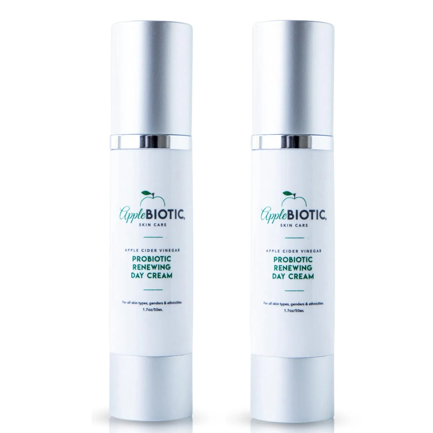 Apple Cider Vinegar Face Cream 2 PK - Hydrating, Redness Relief Face Moisturizer Lotion For Dry, Oily, Sensitive Skin, Natural Green Tea, Chamomile, Raw ACV Anti-Aging Skincare