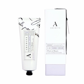 Archive Poet At Heart Hydrating Hand Cream for Women & Men Natural Ingredients Moisturizing Lotion for Dry Hands 4 oz