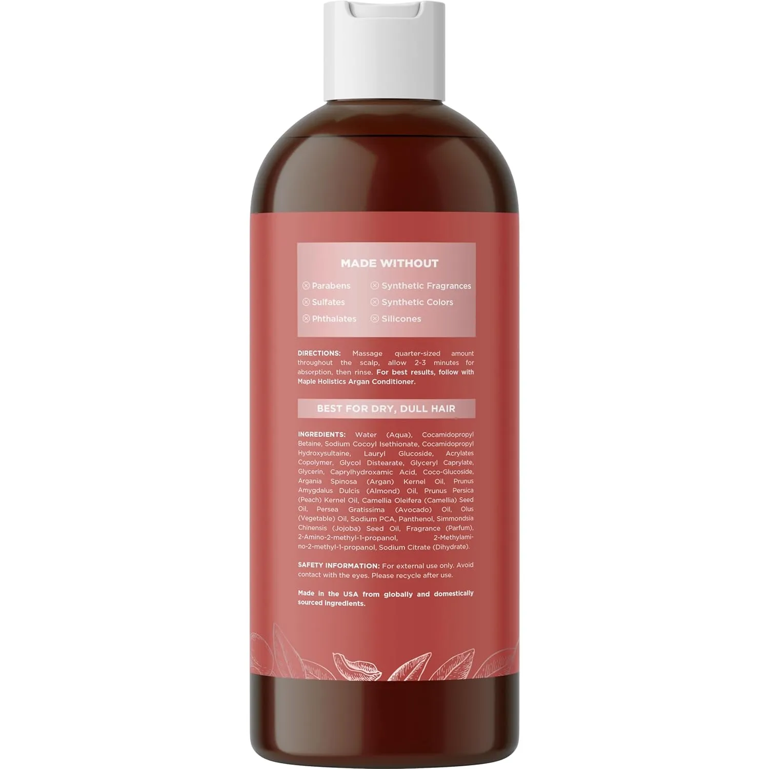 Argan Oil Shampoo for Dry Hair - Sulfate Free Shampoo for Damaged Hair and Frizz with Argan Oil for Hair - Volumizing Shampoo for Hair Shine and Volume Featuring Ultra Moisturizing Natural Oils