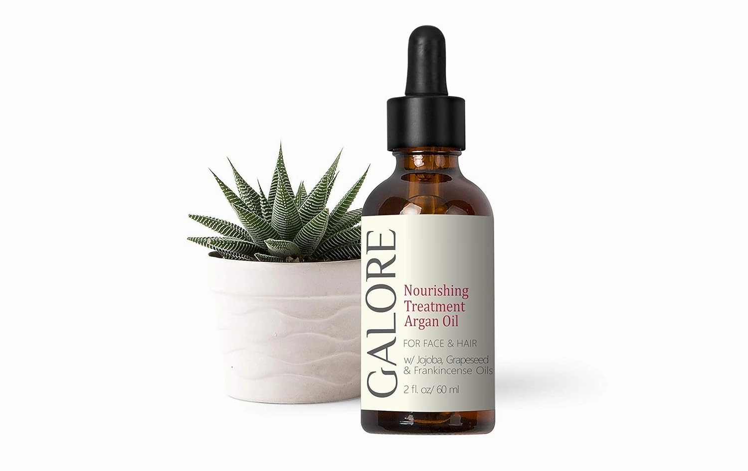 Argan Oil for Hair & Body - Hair Serum for Frizz Control & Hair Growth - Moisturizing Hair Treatment for Dry and Damaged Hair - Pure Argan Oil with Vitamin E for Smooth Skin and Face - GALORE Naturals