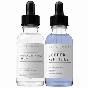 Asterwood Niacinamide Serum 1 oz   Copper Peptides Serum 1 oz
