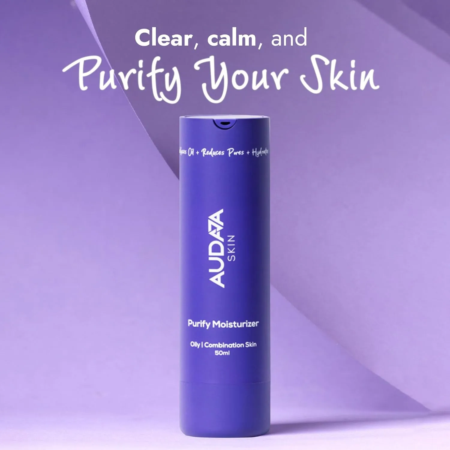 Audra Skin Purify Moisturizer for Oily and Combination Skin 50ml – Face Moisturizer with Green Tea, Shea Butter, Cucumber & Rosemary – Hydrating, Pore Minimizing, Dermatologist Tested