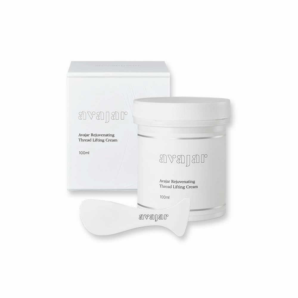 Avajar Rejuvenating Thread Lifting Cream (100ml / 3.38 fl oz) - Tightening, Hydrating & Lifting K-Beauty Collagen Face and Neck Cream for Dry Skin and Wrinkles - Korean Skincare Firming & Anti-Aging