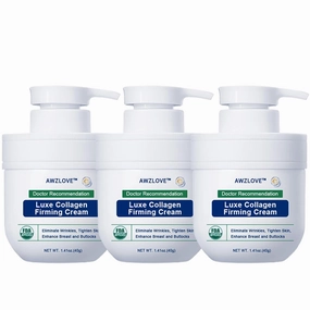 Awzlove Luxe Collagen Firming Cream,Anti-Aging Wrinkle Cream for Face and Body,Support Skins Natural Elastin & Collagen Production for All Skin Types,Vegan Skincare,Non Comedogenic (3PCS, 40ml)