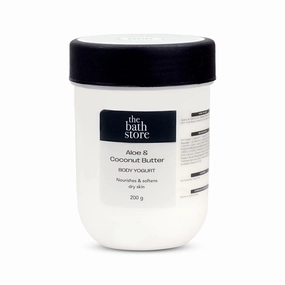 Bath The Store Aloe Coconut Body Yogurt | Body Lotions For Summer | Hydrating Moisturizer for Dry & Combination Skin | Body Lotion For Women & Men | Provides 24- Hour Hydration - 200gm